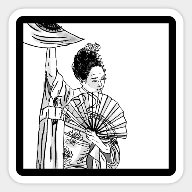 Memoirs of Geisha Sticker by Sue Cranberry